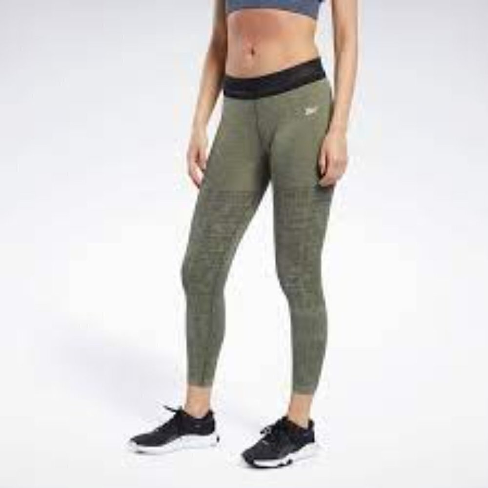 Reebok Leggings UBF Myoknit Seamless 7/8 Tights X Low Rise 6" Compressive Pants